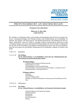 HLP 01-2016 Pr&uuml;fungsrecht an Hochschulen