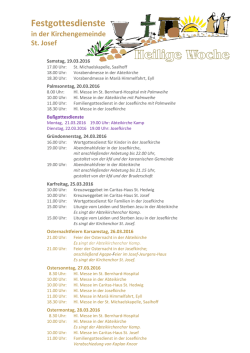 Festgottesdienste - St. Josef Kamp