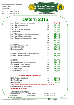 Ostern 2016 - Ströming GbR Seit 1937