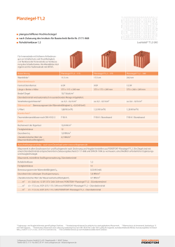 Planziegel-T1,2 - Schlagmann Poroton GmbH & Co. KG