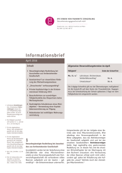 Informationsbrief April