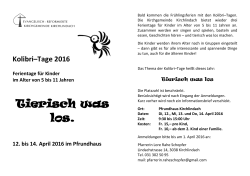 Flyer Kolibri - Kirchgemeinde Kirchlindach
