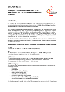 Familienturnier - Landesschachverband Sachsen