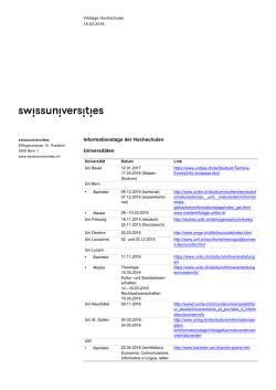 Informationstage der Hochschulen
