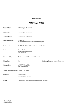VM Trap 2016 - Schützengilde Biesenthal