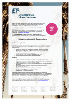 Sales Coordinator für Sprachreisen