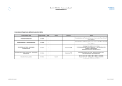 International Experience & Communication Skills