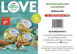 Gutschein f&uuml;r ein vegetarisches Weight Watchers-Produkt