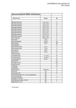 Inventarliste FRAMAX - AufderMaur S&ouml;hne Betriebs AG