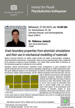 Institut f&uuml;r Physik Physikalisches Kolloquium Grain