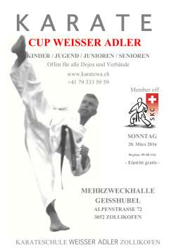 Plakat - Karateschule Weisser Adler