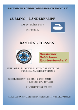 Plakat Bayern gegen Hessen - Hessischer Gehörlosen