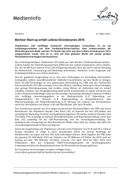 Info (Download PDF) - Leibniz Gemeinschaft