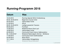 Running-Programm 2016