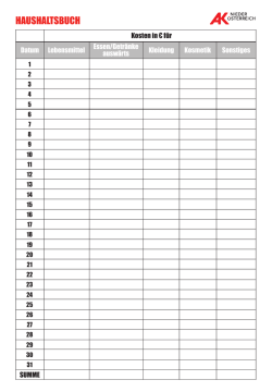 haushaltsbuch - Arbeiterkammer