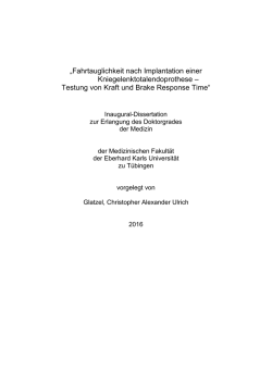 Dissertation f&uuml;r Ver&ouml;ffentlichung