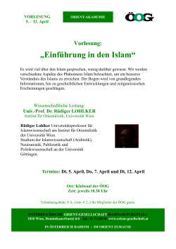 Einführung in den Islam - Österreichische Orient