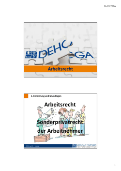 Handout Arbeitsrecht