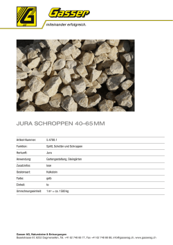 JURA SCHROPPEN 40–65 MM - Gasser AG, Dagmersellen