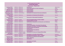 Gottesdienstplan 01/2016  - Evangelische Kirchengemeinde