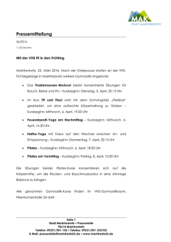 Pressemitteilung - der Stadt Marktredwitz