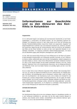 Informationen zur Geschichte und zu den Akteuren des Konflikts in
