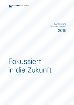 Fokussiert in die Zukunft