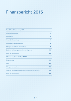 Finanzbericht 2015 - Looser Holding AG