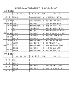 写真部門 入賞者 (PDF/4.6キロバイト)