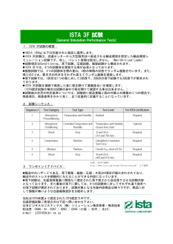 ISTA 3F 試験 - 日本ビジネスロジスティクス