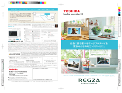 自由に持ち運べるポータブルテレビを 家族みんなのセカンドテレビに。