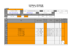 社会福祉法人現況報告書 年4月1日現在 平成 27