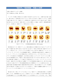 「絵文字」で食材表記 外国人に好評