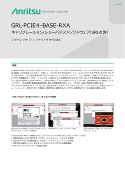 GRL-PCIE4-BASE-RXA キャリブレーション/レシーバテストソフトウェア