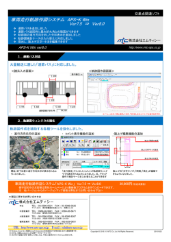 車両走行軌跡作図システム APS-K Win Ver8.0