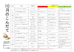 ＊献立は多少変更 する場合がありま す。 平成 27 年 10 月 1 日