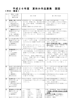 作文および習字 - 群馬県太田市教育委員会トップページ