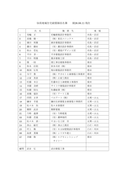 仙南地域住宅耐震隊員名簿 H26.06.11 現在