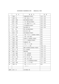 仙南地域住宅耐震隊員名簿 H26.06.11 現在