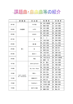 課 題 曲 自 由 曲 指 揮 者 伴 奏 者