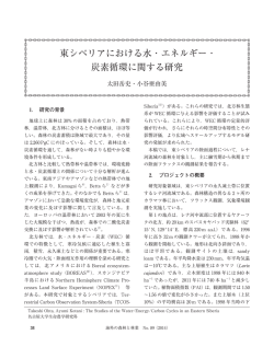 東シベリアにおける水 ・ エネルギー ・ 炭素循環に関する研究