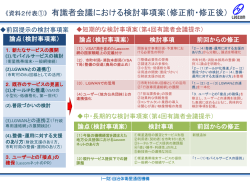 資料2付表① 有識者会議における検討事項案