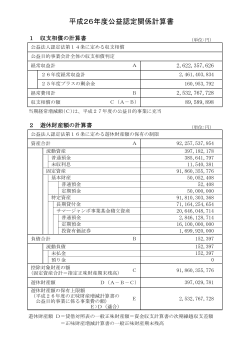 平成26年度公益認定関係計算書