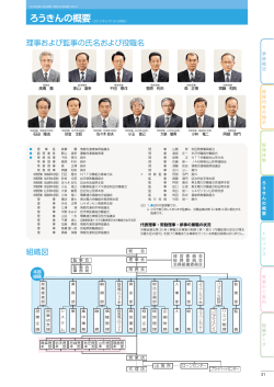 業務組織図・理事及び監事の氏名及び役職名