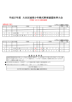中学部 - 大田区城南少年軟式野球連盟