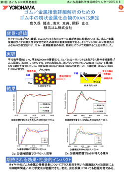 金属接着詳細解析のための ゴム中の粉状金属化合物のXANES測定