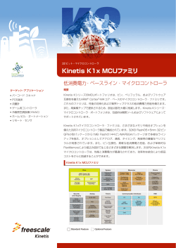 Kinetis K1x MCUファミリ