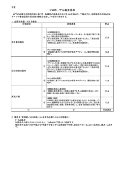 プロポーザル審査基準