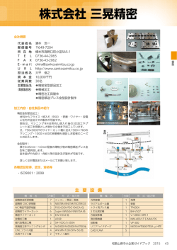 株式会社 三晃精密