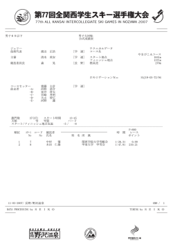 第77回全関西学生スキー選手権大会